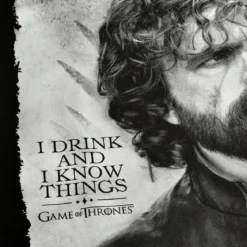 Game of Thrones - Tyrion Drink And Know Things T-Shirt schwarz
