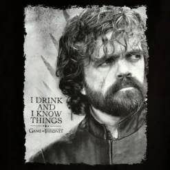 Game of Thrones - Tyrion Drink And Know Things T-Shirt schwarz