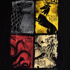 Game of Thrones - Wappen distressed T-Shirt schwarz