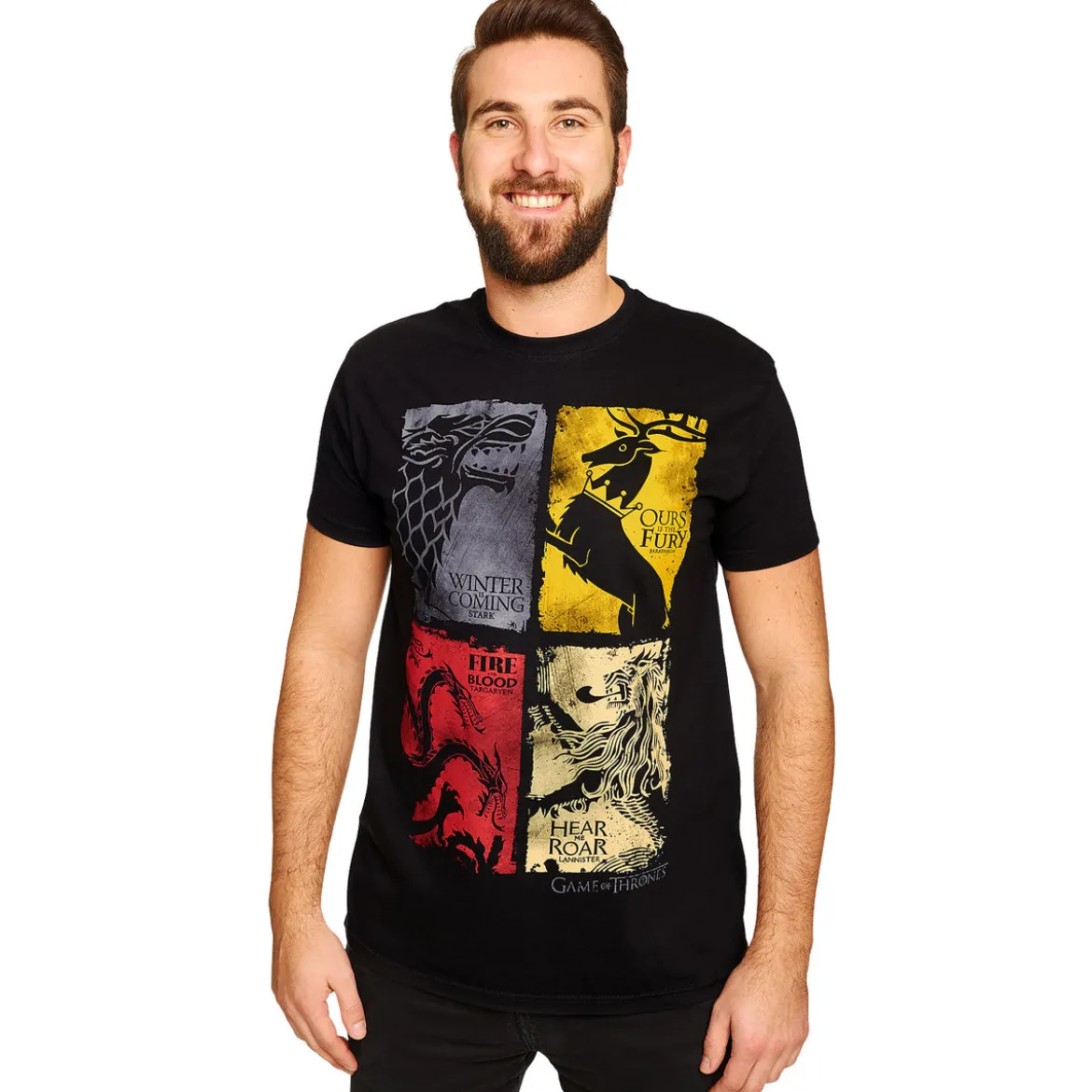 Game of Thrones - Wappen distressed T-Shirt schwarz
