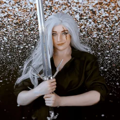 Geralt von Riva Silberschwert Replik mit Scheide für Witcher Fans
