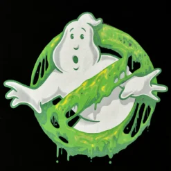 Ghostbusters - Glow in the Dark Slime Logo T-Shirt schwarz