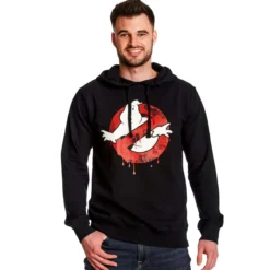Ghostbusters - Glow in the Dark Logo Hoodie schwarz
