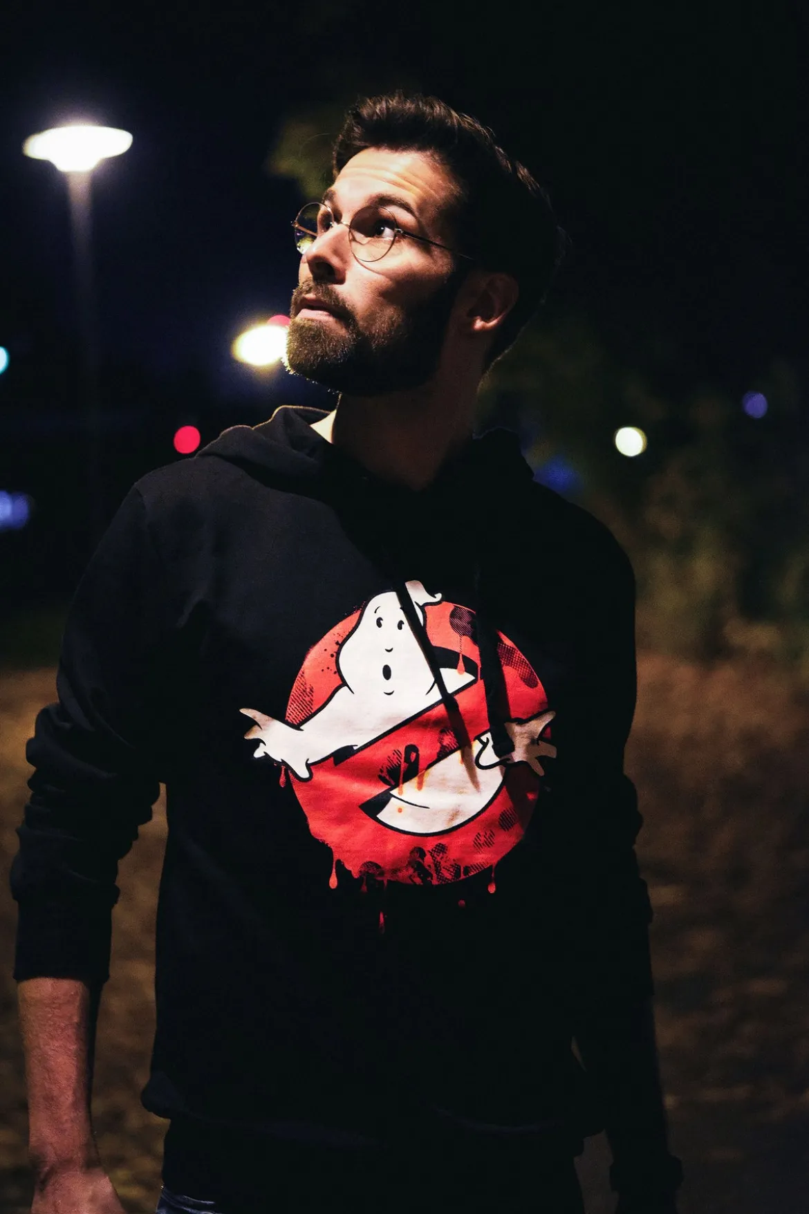 Ghostbusters - Glow in the Dark Logo Hoodie schwarz