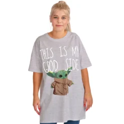 Grogu Good Side Oversize T-Shirt grau - Star Wars The Mandalorian
