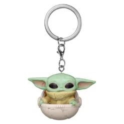 Grogu in Wiege Funko Pop Schlüsselanhänger - Star Wars The Mandalorian