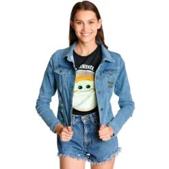 Grogu Jeansjacke Damen blau - Star Wars The Mandalorian