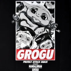 Grogu Protect Attack Snack T-Shirt - Star Wars The Mandalorian