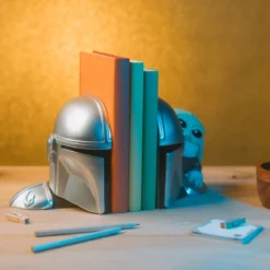 Grogu und Mandalorianer Buchstützen - Star Wars The Mandalorian
