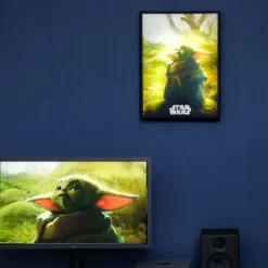 Grogu Wandbild mit Licht - Star Wars The Mandalorian