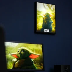 Grogu Wandbild mit Licht - Star Wars The Mandalorian