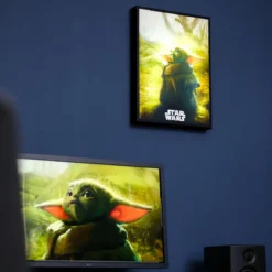 Grogu Wandbild mit Licht - Star Wars The Mandalorian