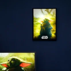 Grogu Wandbild mit Licht - Star Wars The Mandalorian