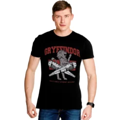 Gryffindor Quidditch College T-Shirt schwarz - Harry Potter