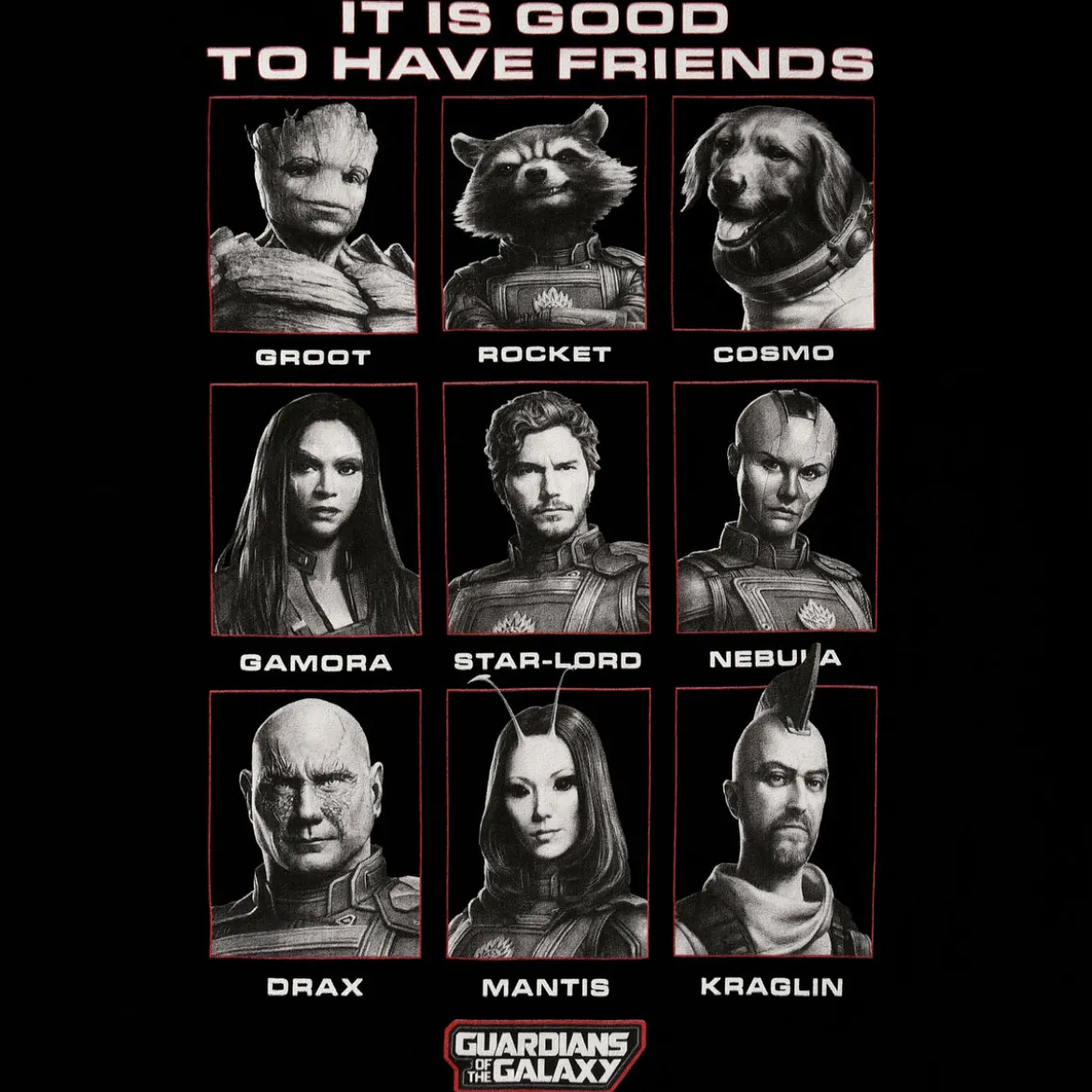 Guardians of the Galaxy - Good Friends T-Shirt schwarz