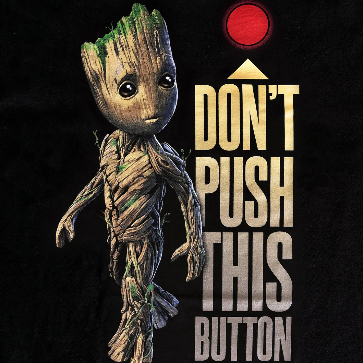 Guardians of the Galaxy - Groot Button T-Shirt Damen schwarz