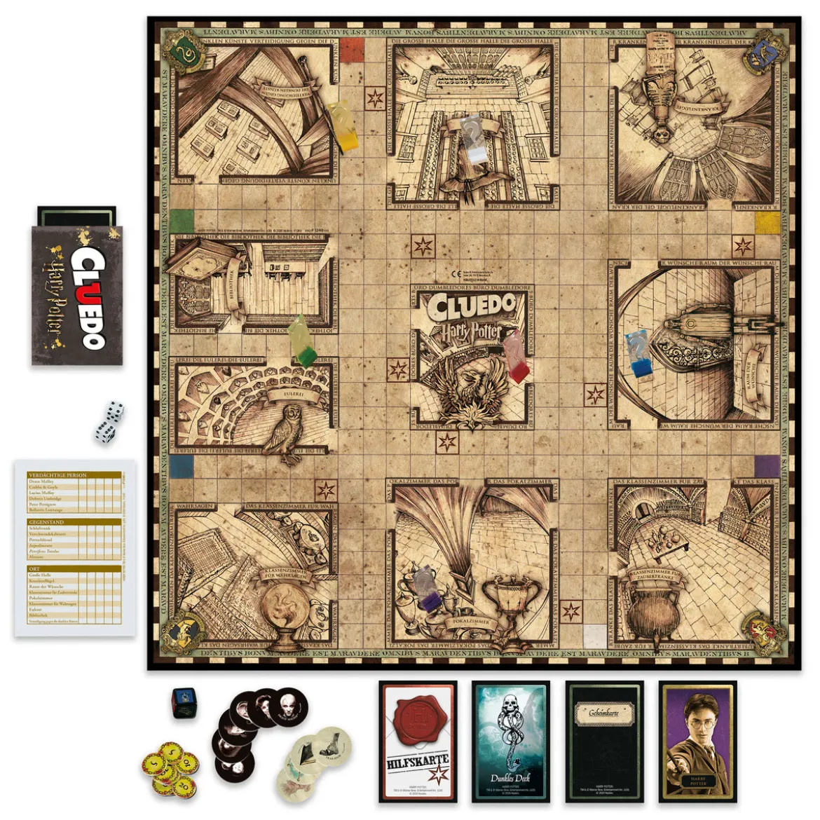 Harry Potter - Cluedo mit beweglichem Spielplan
