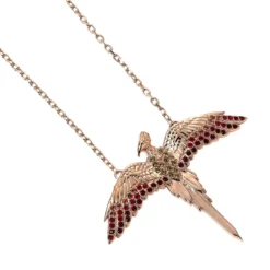 Harry Potter - Fawkes Kette mit Kristallen