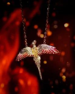 Harry Potter - Fawkes Kette mit Kristallen