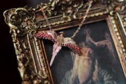 Harry Potter - Fawkes Kette mit Kristallen
