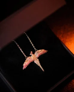 Harry Potter - Fawkes Kette mit Kristallen