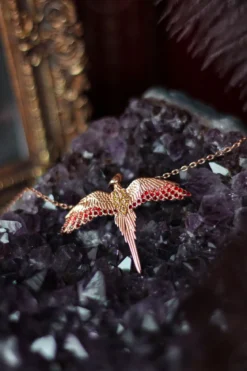 Harry Potter - Fawkes Kette mit Kristallen