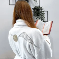 Harry Potter - Goldener Schnatz Bademantel Damen weiß