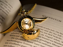 Harry Potter - Goldener Schnatz Kette mit Uhr