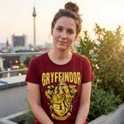 Harry Potter - Gryffindor Wappen T-Shirt rot