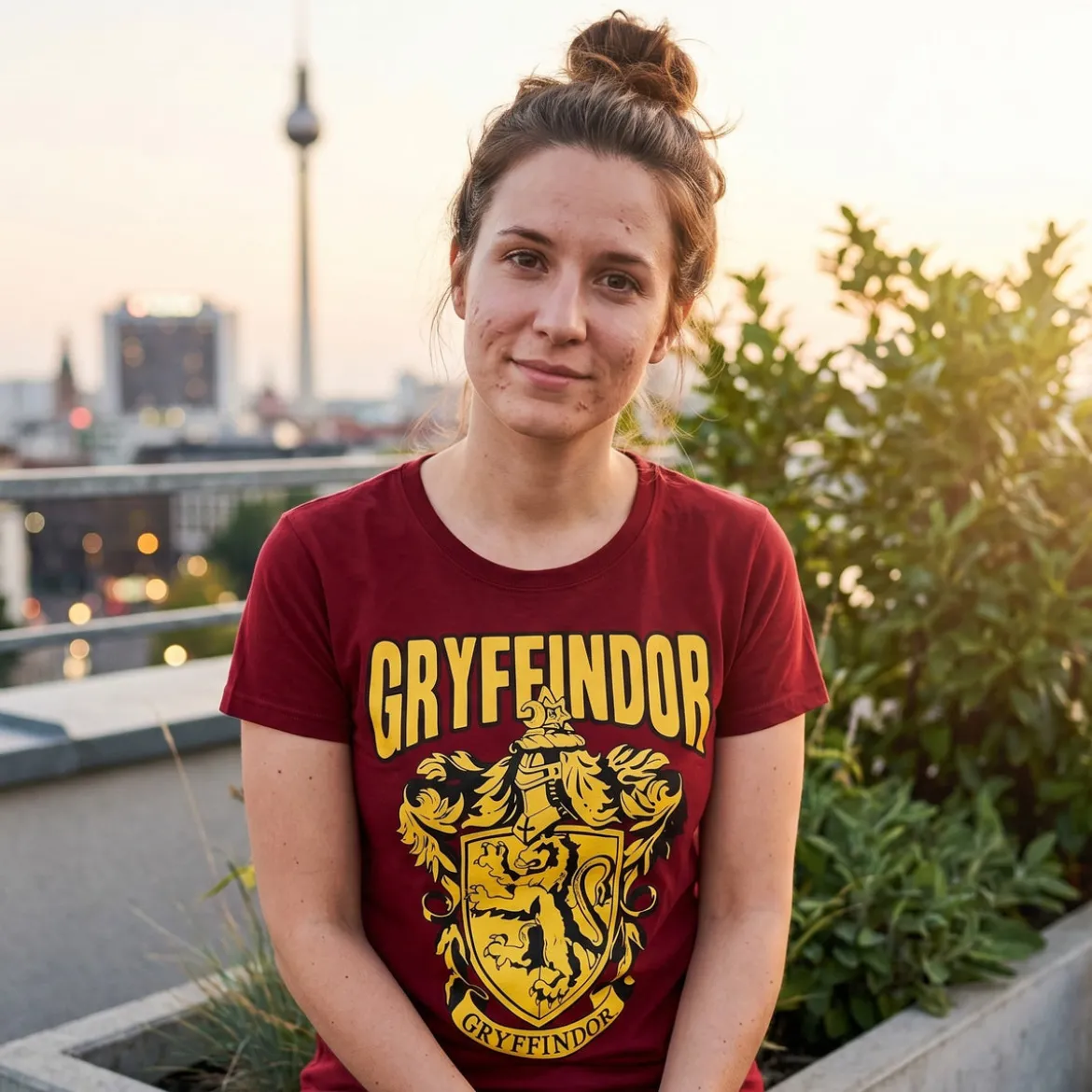 Harry Potter - Gryffindor Wappen T-Shirt rot