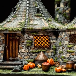 Harry Potter - Hagrids Hütte Miniatur Replik mit LED Leuchtfunktion