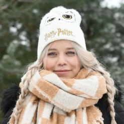 Harry Potter - Hedwig Mütze mit Bommel weiß