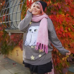 Harry Potter - Hedwig Oversize Sweater grau