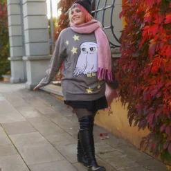 Harry Potter - Hedwig Oversize Sweater grau