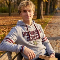 Harry Potter - Hogwarts School Hoodie grau