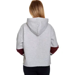 Harry Potter - Hogwarts School Crop Hoodie Damen grau