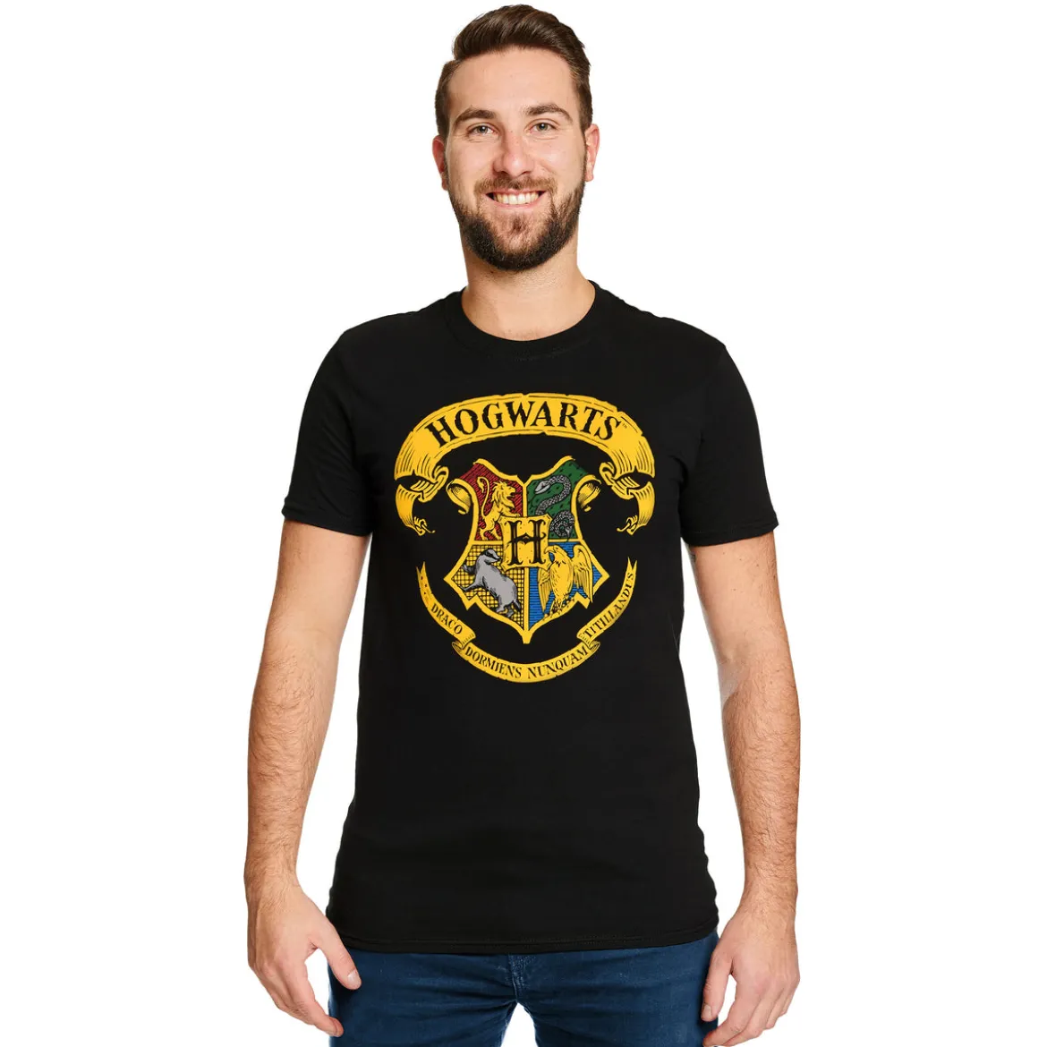 Harry Potter - Hogwarts Wappen T-Shirt schwarz