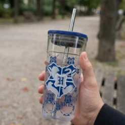 Harry Potter - Hogwarts Wappen Becher mit Strohhalm