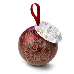 Harry Potter - Hogwarts Wappen Weihnachtskugel mit Schnatz Kette