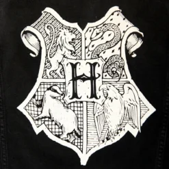 Harry Potter - Hogwarts Wappen Jeansjacke schwarz