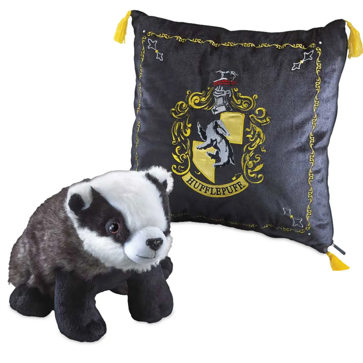 Harry Potter - Hufflepuff Wappen Kissen mit Plüsch Figur