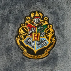 Harry Potter - Hufflepuff Wappen Bademantel grau