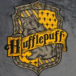 Harry Potter - Hufflepuff Wappen Bademantel grau