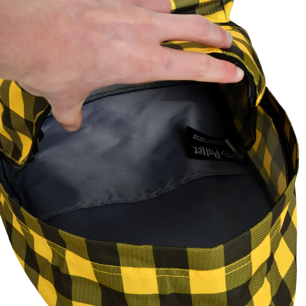 Harry Potter - Hufflepuff Wappen Karo Rucksack