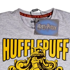 Harry Potter - Hufflepuff Wappen T-Shirt Damen grau