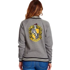 Harry Potter - Hufflepuff Wappen College Jacke Damen grau