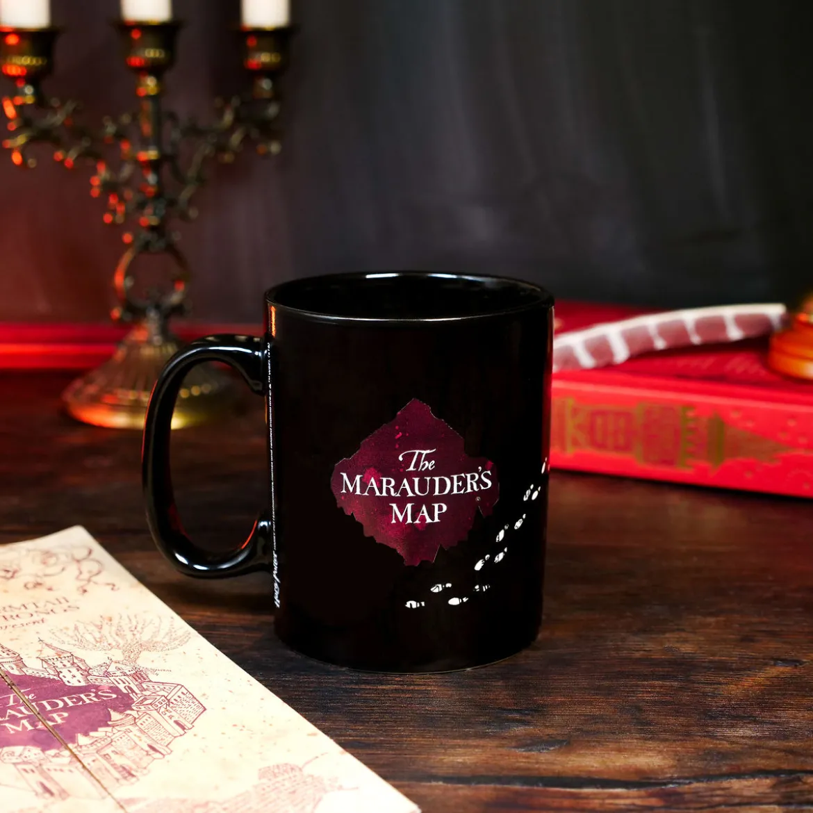 Harry Potter - Karte des Rumtreibers Thermoeffekt Tasse schwarz