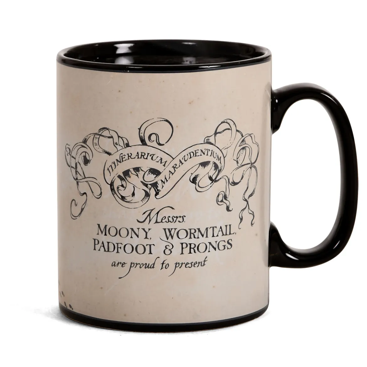 Harry Potter - Karte des Rumtreibers Thermoeffekt Tasse schwarz