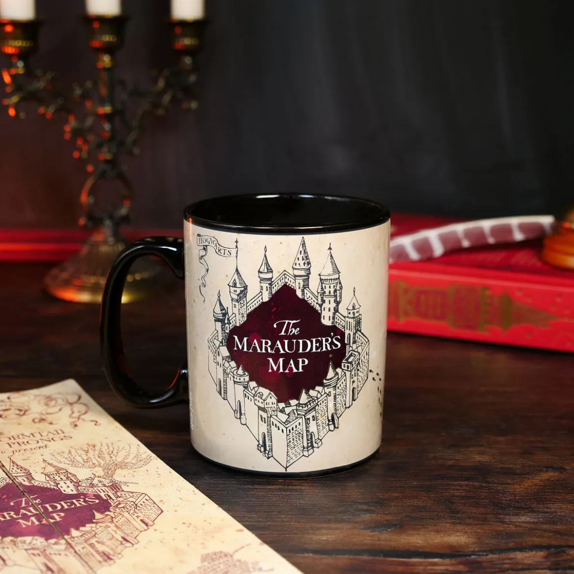 Harry Potter - Karte des Rumtreibers Thermoeffekt Tasse schwarz