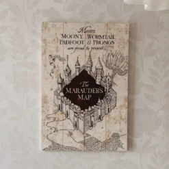 Harry Potter - Karte des Rumtreibers Wandbild Holz